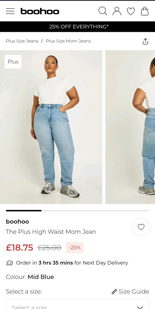 Boohoo Jeans, size XXL / 44 / 16, photo 4