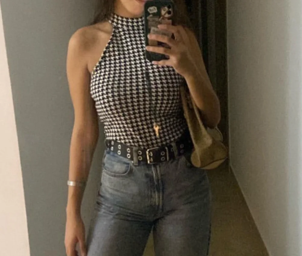 Shein هالتر توب