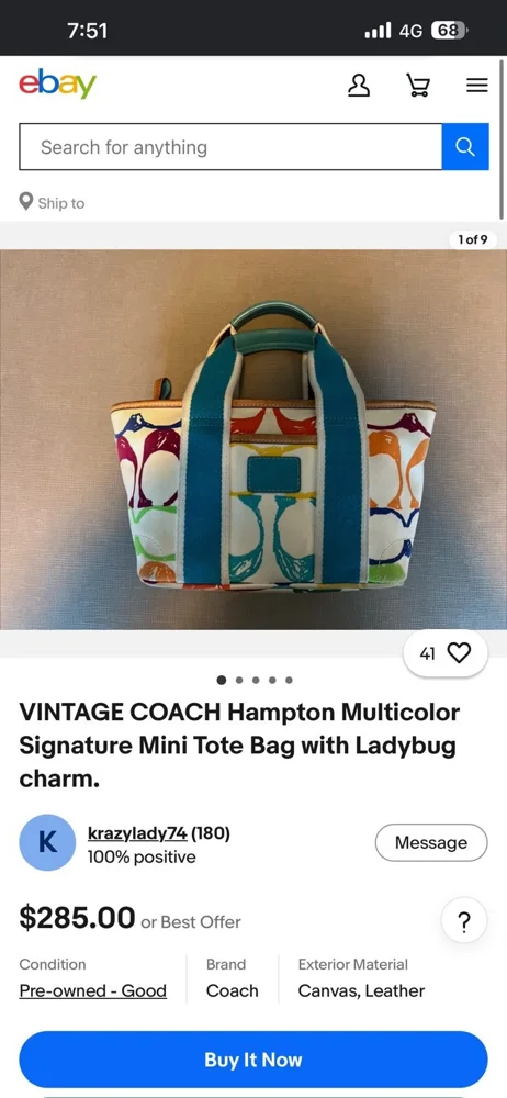 Coach Handbags, Excellent, photo 6