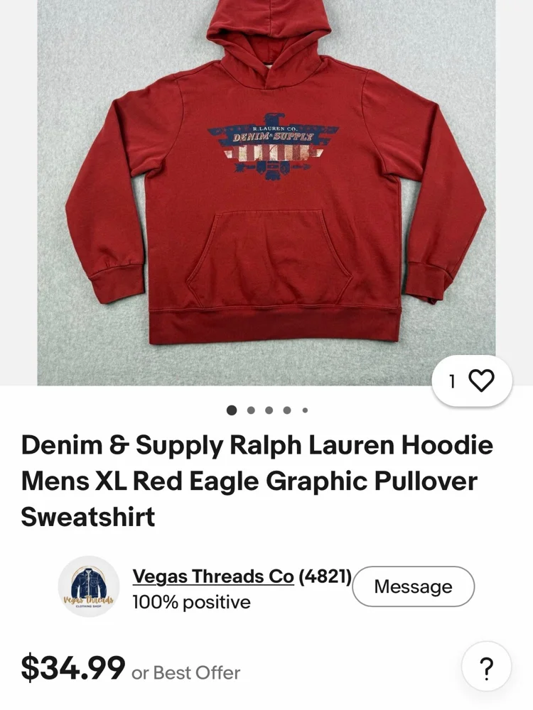 Ralph Lauren Hoodies, Excellent, size M, photo 4
