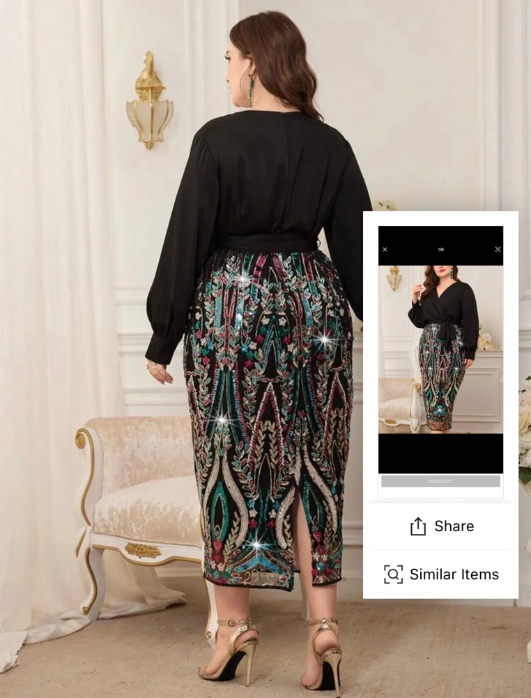 Shein Evening & Soirée, New with tags, size XXXL / 46 / 18, photo 3
