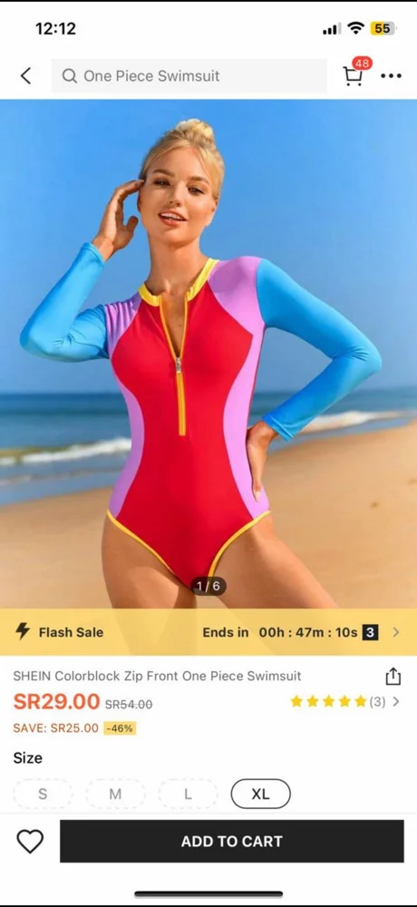 Shein One-Piece Swimsuits, Excellent, size XL / 42 / 14, photo 2