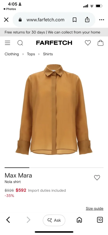 Max Mara Shirts, size S / 36 / 8, photo 4
