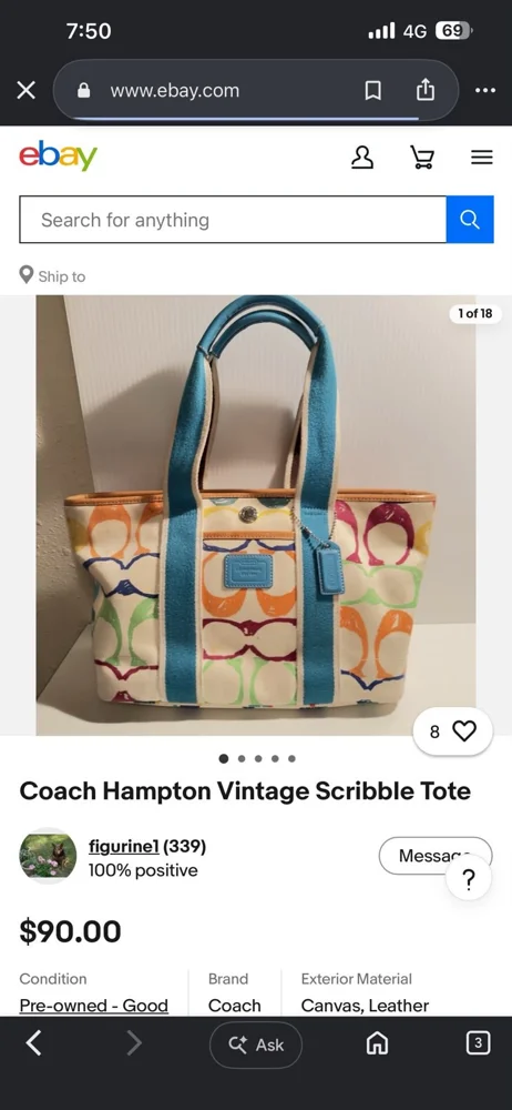 Coach Tote Bags, New with tags, photo 6