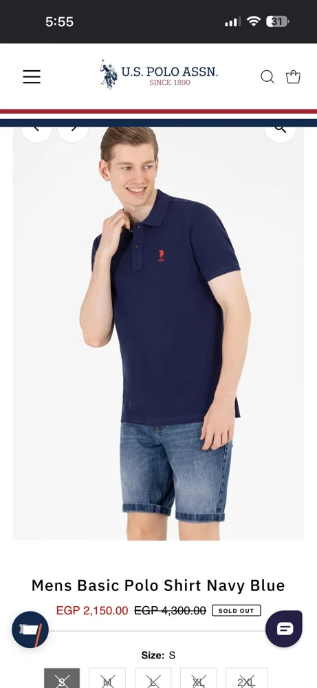USPA Polo Shirts, Excellent, size M, photo 4