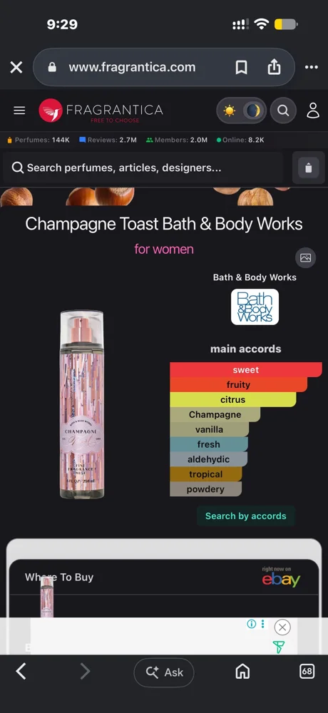 Bath & Body Works برفانات، حالة ممتازة، صورة 3