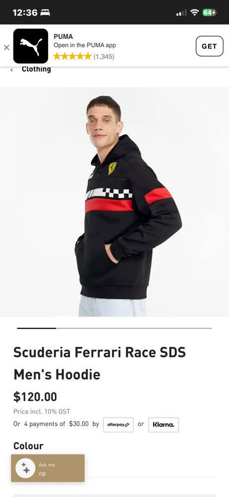 Puma x Ferrari Hoodies, Excellent, size XL, photo 5