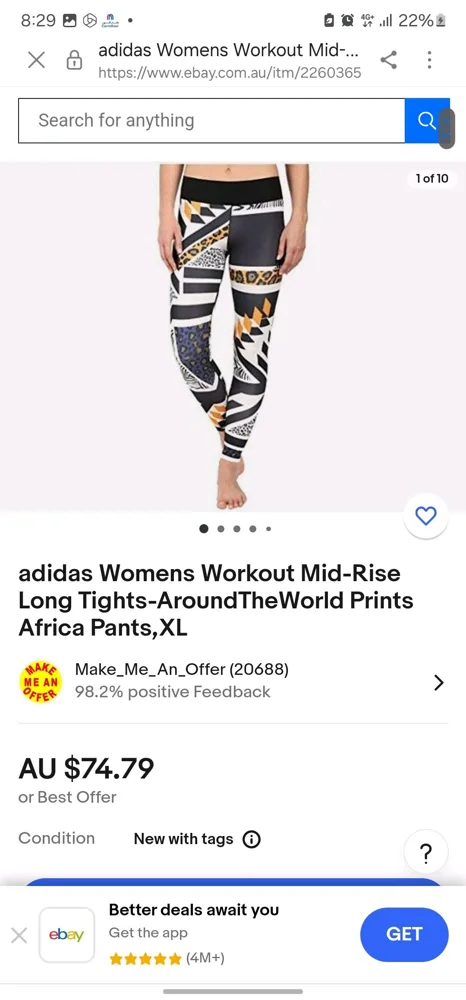 adidas Leggings, size M / 38 / 10, photo 4