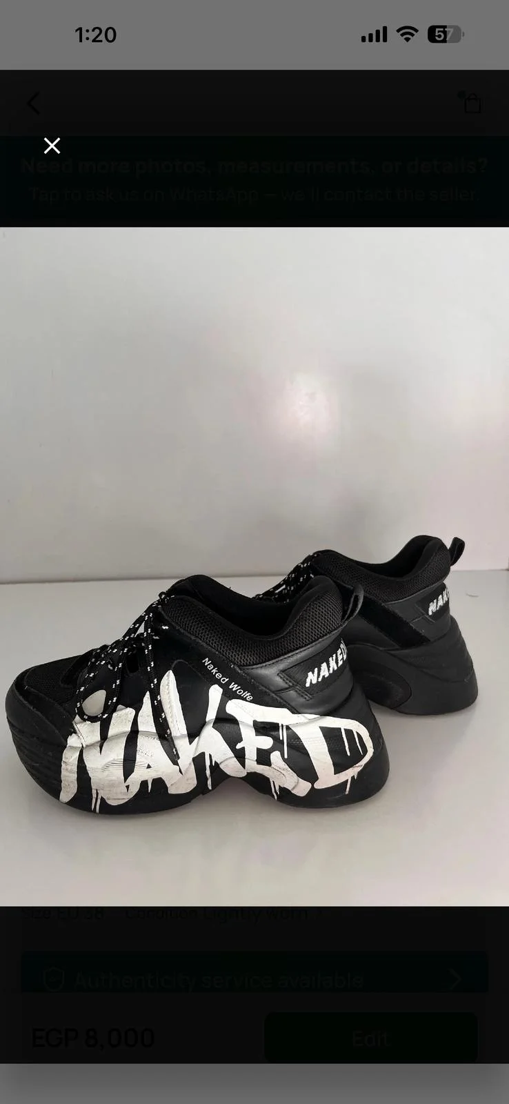 Naked Wolfe Sneakers, size 38, photo 1