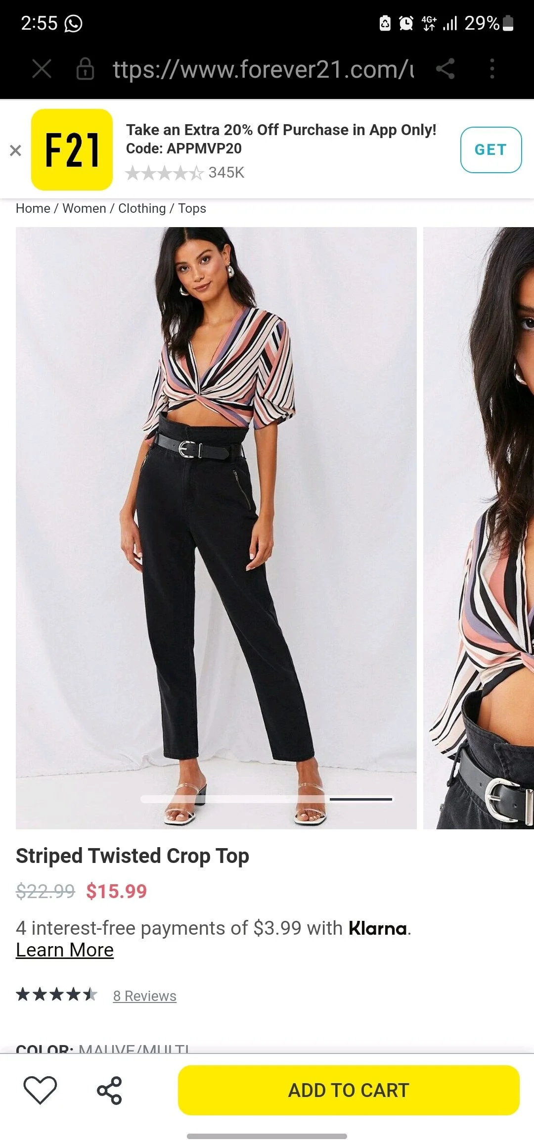 Forever 21 Crop Tops, size S / 36 / 8, photo 1