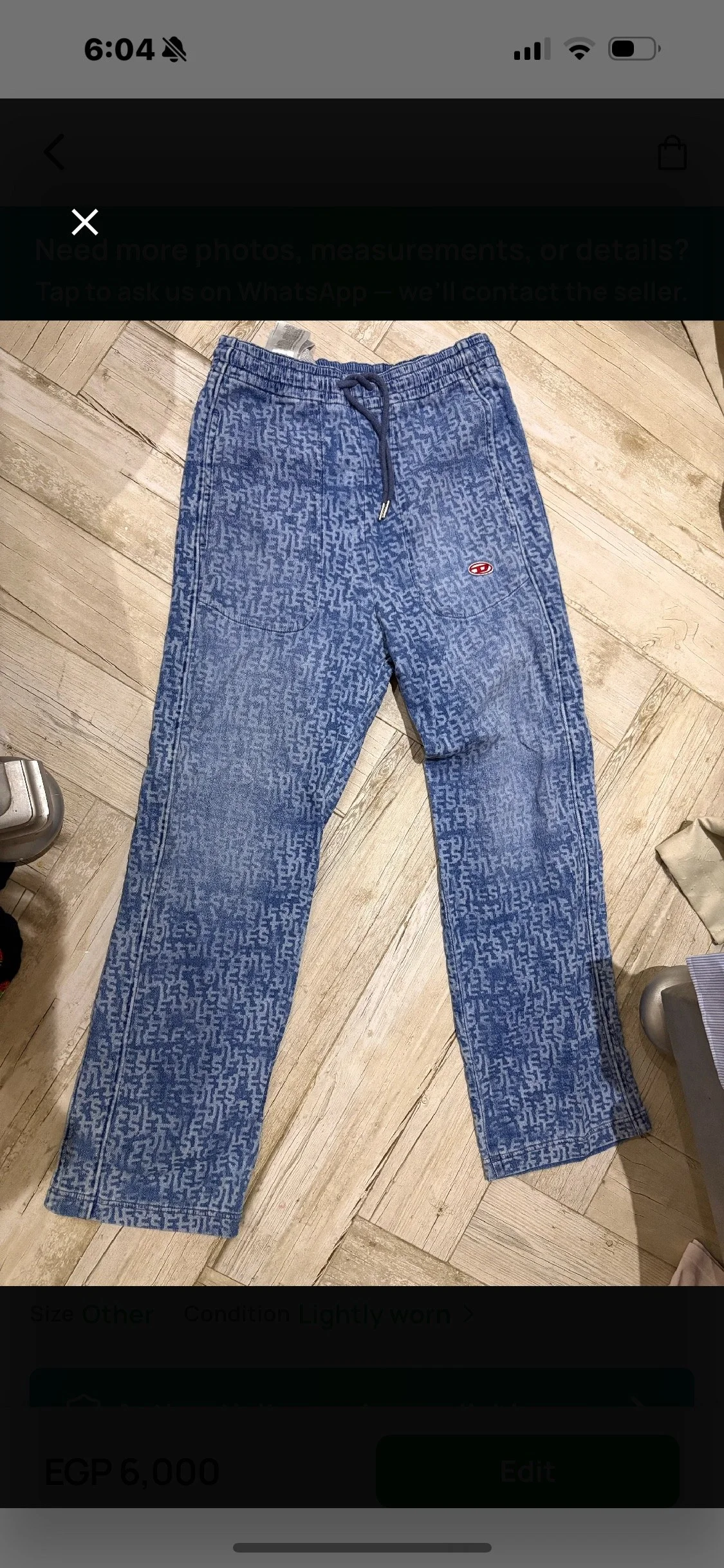 Diesel Pants, size XL, photo 1